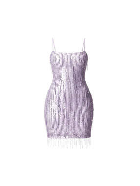 Bebe Pastel Lilac Sequin Dress